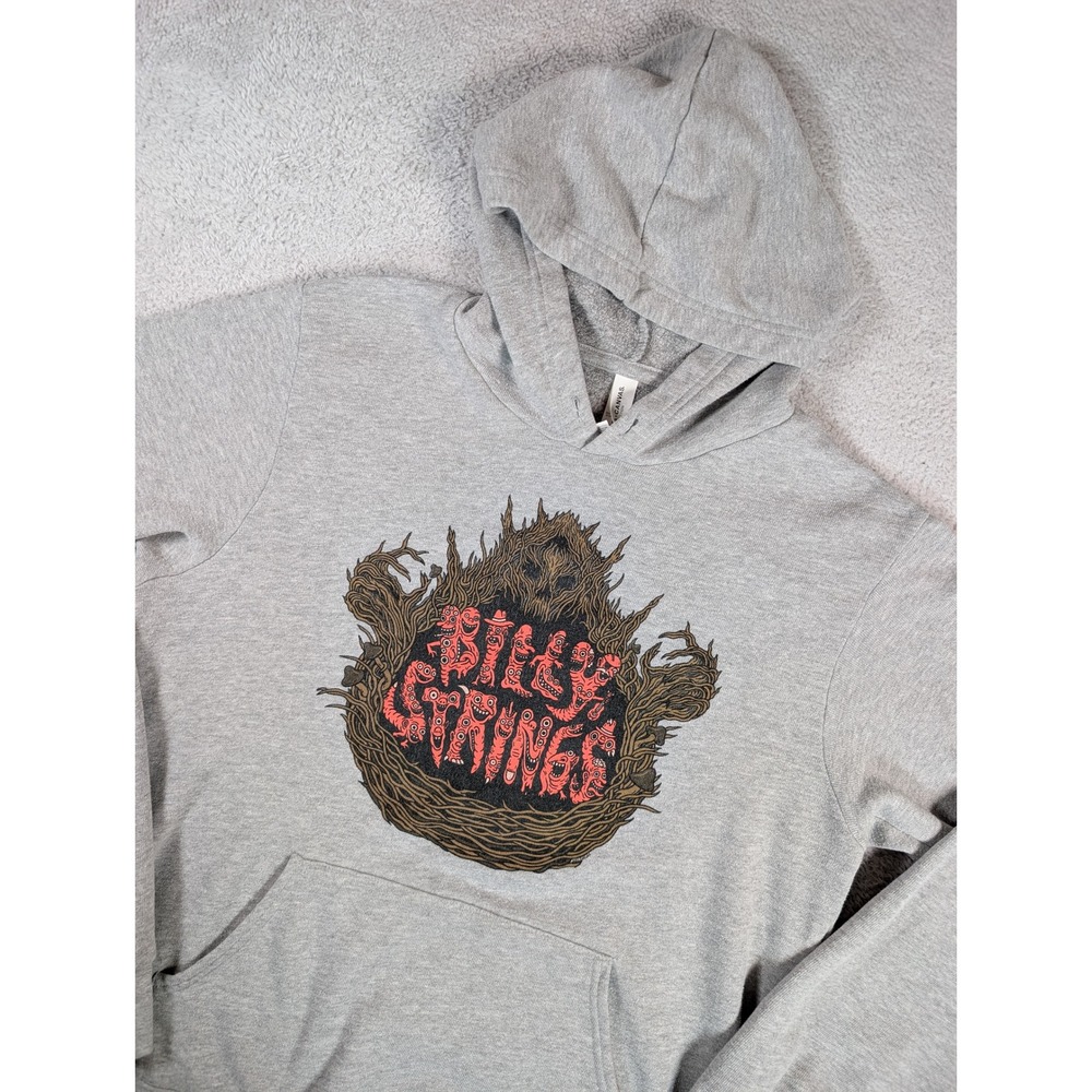 Billy Strings Hoodie Bella Canvas Heather Gray Graphic Pullover Mens Medium